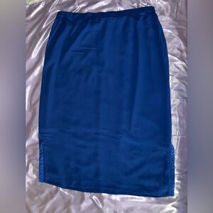 Aussie Austine Original Blue Skirt Size 28 Lined Dress Career Midi